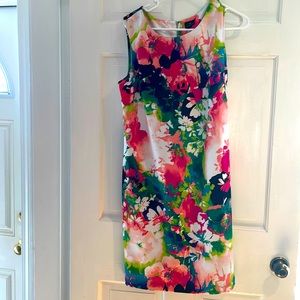 Worthington sleeveless floral print dress